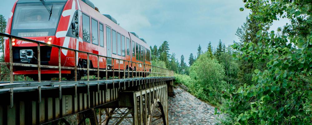 Den oelektrifierade Inlandsbanan är 105 mil lång och går till stora delar genom en befolkningsgles del av landet.
FOTO: Inlandsbanan