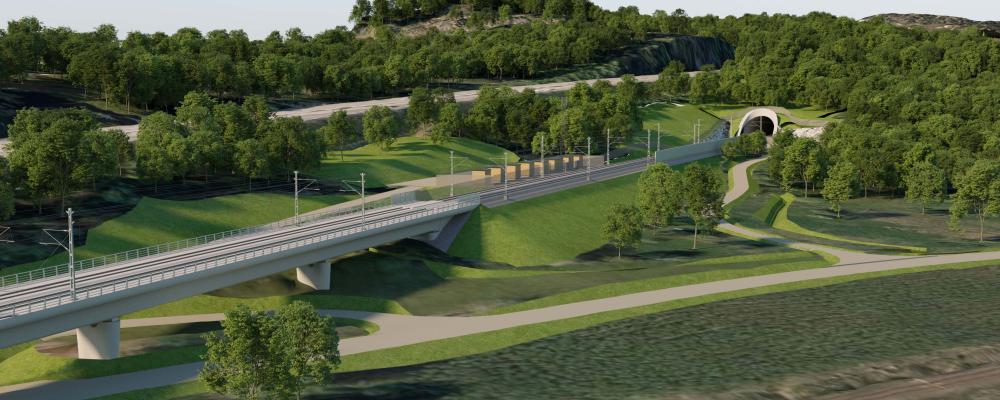 Tunneln blir en av Sveriges längsta järnvägstunnlar Bild: Skanska