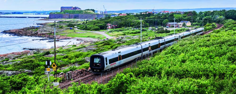 Trafikverket bygger ut Västkustbanan med dubbelspår genom Varberg och tunnel under centrum.. Foto: Hallandstrafiken