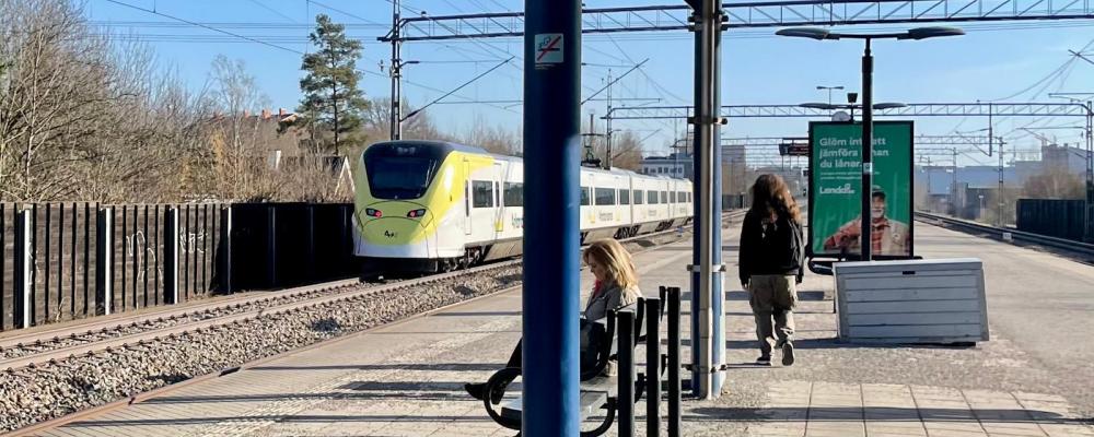 Ett av Arlanda express norrgående  tåg. Foto: Stina Wickenberg