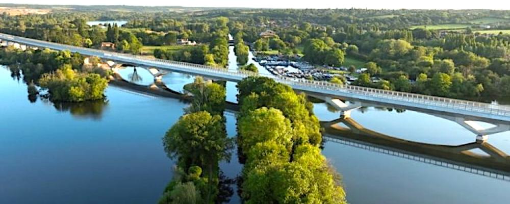 Bildtext:
Arbetet med HS2 fortskrider. Colne Valley-viadukten, Storbritanniens längsta järnvägsbro, är nu färdigställd. Foto: HS2 Ltd