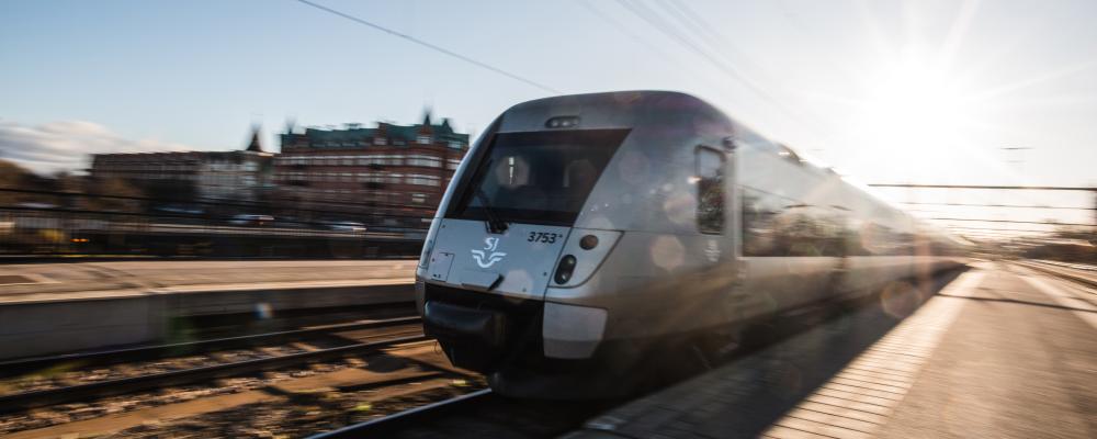 Tåg vid Gävle centralstation. Foto: Gävle kommun
