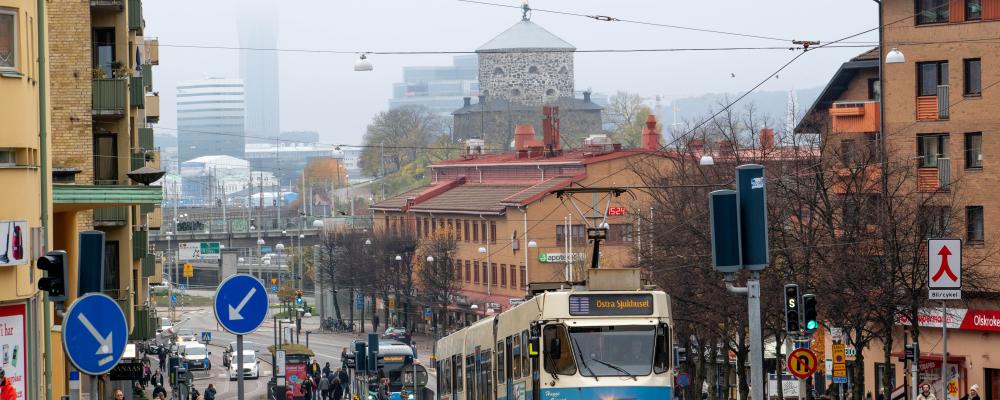 En M31-spårvagn, samma modell som var inblandad i olyckan vid Wavrinskys plats den 18 mars 2025. Foto: Göteborgs spårvägar