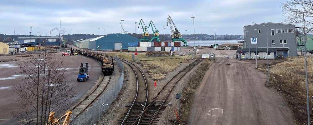 Del av industrispåret i Kristinehamn. Foto: Kristinehamns kommun