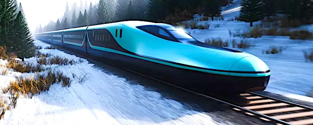 Konceptuella ritning av nya E10 Shinkansen, beställda av East Japan Railway Company.