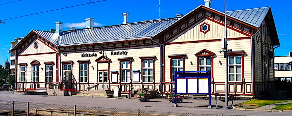 Karleby järnvägsstation i finländska Österbotten. Foto: Wikipedia Commons, kredit: Jukka66