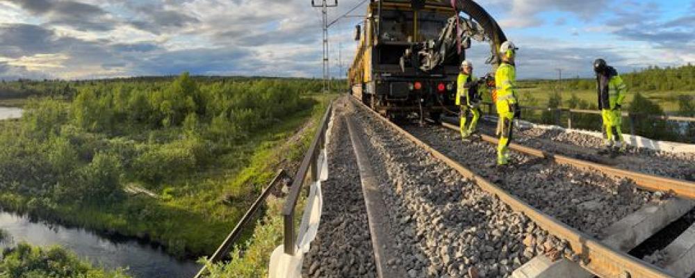 Spårbyte på Malmbanan Foto: Trafikverket