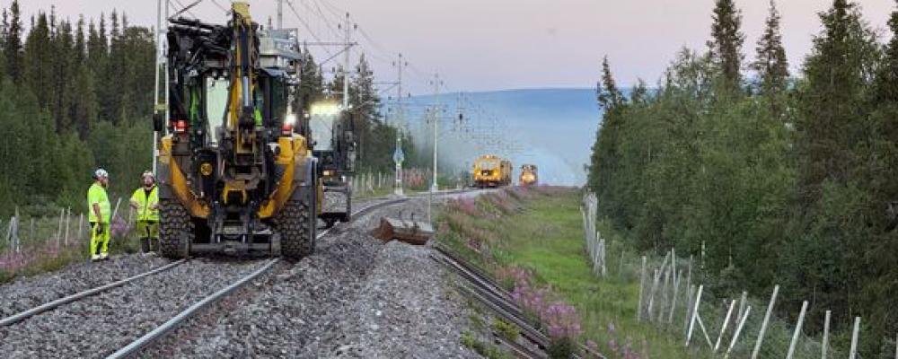 Spårbyte på Malmbanan mellan Gällivare och Råtsi Foto: Trafikverket