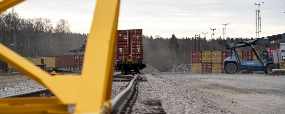 Stenvalls terminal vid sågverket på Lövholmen i Piteå. Foto: Göteborgs hamn