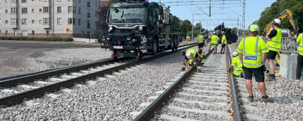 Nya spårväxlar och ett nytt spår på ca 300 meter byggdes. Foto: Charlii Enström