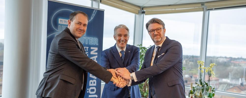 Zdeněk Sváta, Jan Harder (Škoda Group) och Erik Norling (SL/Region Stockholm) Foto: SL