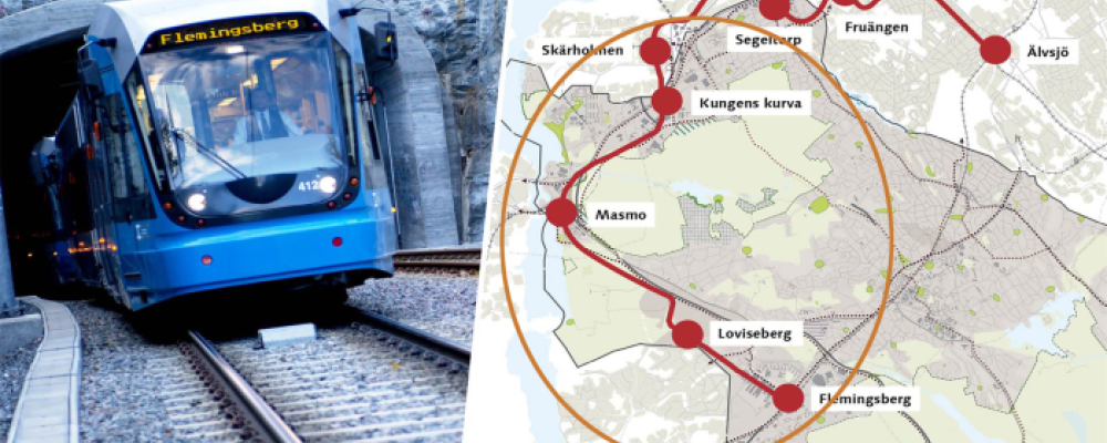 Spårväg syd Fotograf/Källa: Huddinge kommun