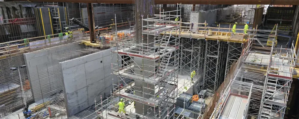 En ny tågstation växer fram i Korsvägen. Foto: Trafikverket