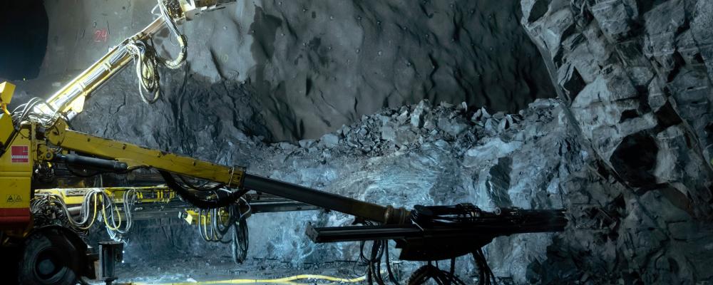 Nya tunnelbanans gula linje får ny arbetstunnel i Årstaberg. Foto: Veidekke