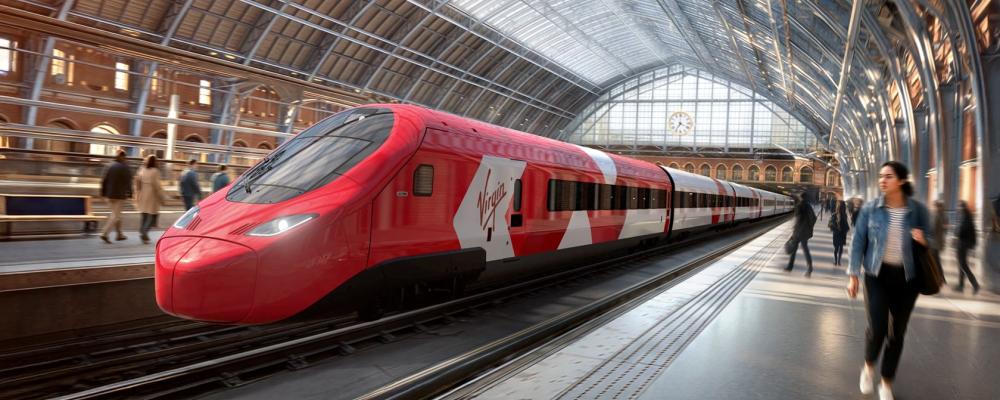 Ökad konkurrens. Virgin startar tågtrafik mellan Storbritannien och EU senast 2030. Illustration © Virgin
