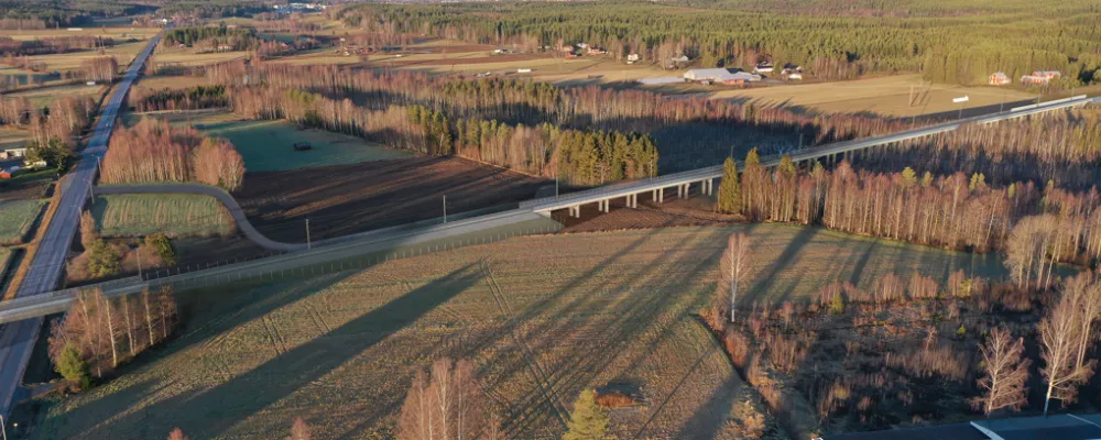 Visionsbild på Tjärnbäcksbron, framtagen av Kreera samhällsbyggnad. Bild: Trafikverket