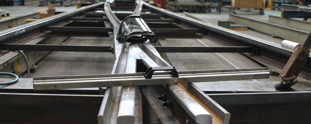 Tillverkning av spårväxelkomponent Foto: Vossloh