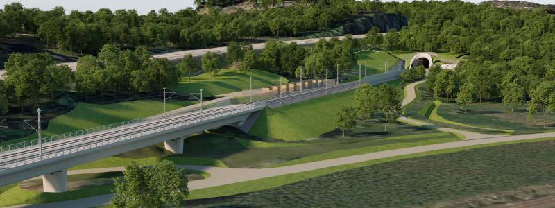 Tunneln blir en av Sveriges längsta järnvägstunnlar Bild: Skanska