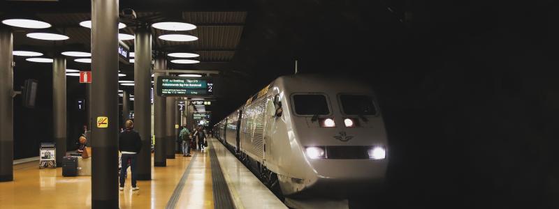 SJ tåg på Arlanda central. Foto: Stockholms Handelskammare