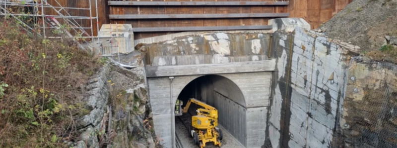 Fotot visar den ombyggda tunneln i Ljungskile Södra. Foto: Trafikverket