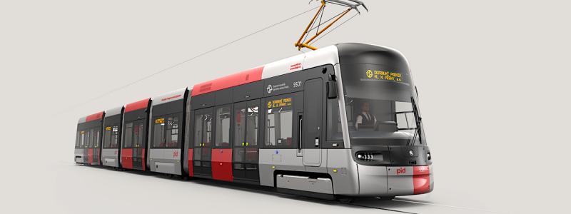 Nya 52T-spårvagnen för Prag. Foto: Skoda