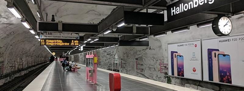 Hallonbergens tunnelbana. Foto: Wikimedia Commons
