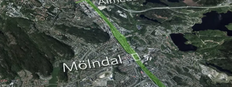 Förslag på hur den nya järnvägen ska lokaliseras. Bild: Trafikverket