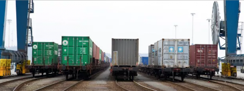 Smart port som läser av järnvägsgodset automatiskt testas i Göteborg. Foto: Trafikverket