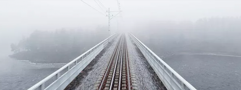 Kraftiga oväder orsakar att trafik behövt reduceras eller ställas in. Foto: Trafikverket