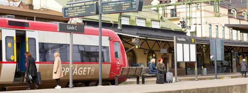 Ostkustbanans etapp Gävle-Kringlan får förstärkt finansiering med cirka 7,2 miljarder enligt förslaget. Foto: Trafikverket