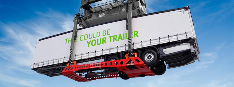 TX Logistik visar upp sin trailerlyft på InnoTrans-mässan i Berlin. Foto: TX Logistik