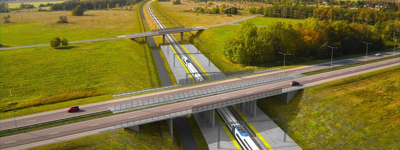 Den konsoliderade upphandlingen omfattar även andra materialkategorier, som räls, växlar, sliprar, ballaster och dilatationsfogar. Illustration: Rail Baltica