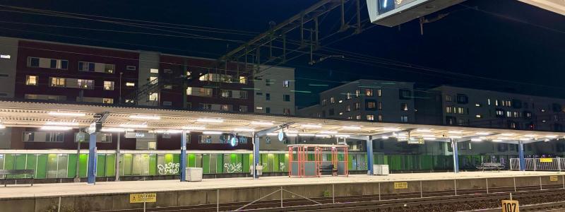 Älvsjö station november 2025. Foto: Stina Wickenberg