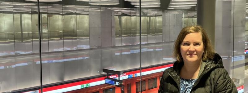 En av Annas favoriter är Hagalunds metrostation. Foto: Länsimetro Oy/ Västmetro AB