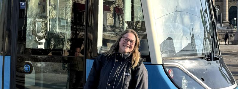 Spårvagnsföraren Merja Alm Foto: Göteborgs spårvägar