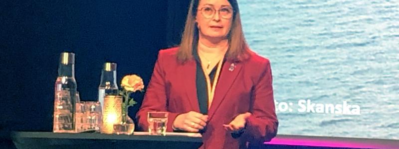 Åsa Ågren Wikström (M), regionpolitiker Region Västerbotten och ledamot i Botniska korridorens styrgrupp medverkade på Järnvägsforum Norr i Luleå den 31 mars. FOTO: Anders Carlsson