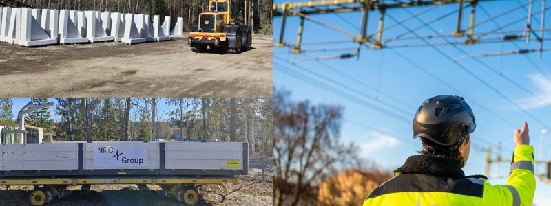 NRC Group Sverige rustar upp sträckan Bräcke–Bispgården i Jämtland på uppdrag av Trafikverket. Foto: NRC