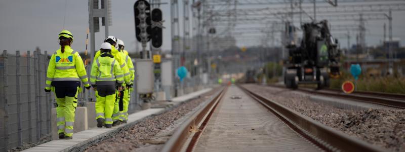 Fyrspåret Lund-Arlöv. Foto: Niclas Franzén, NCC-OHLA