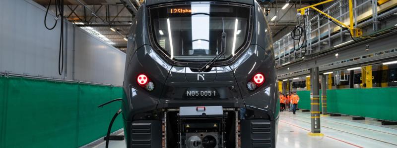 Alstoms första nya Coradia Stream för lokaltrafik har anlänt till Norge för tester Foto: Norske tog. Nikolas Gogstad-Andersen