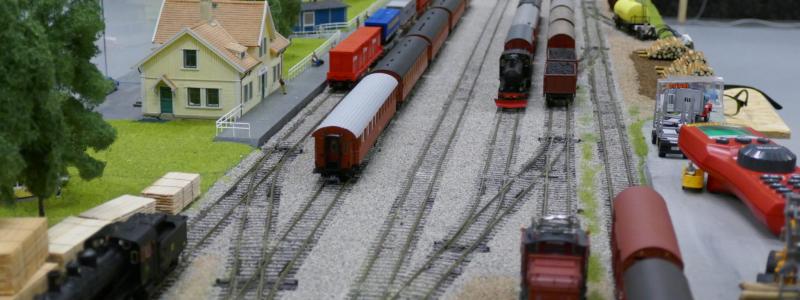 Upplands Modelljernvägsförening visar sin modell av Uppsala station på UKK. Foto Upplands Modelljernvägsförening