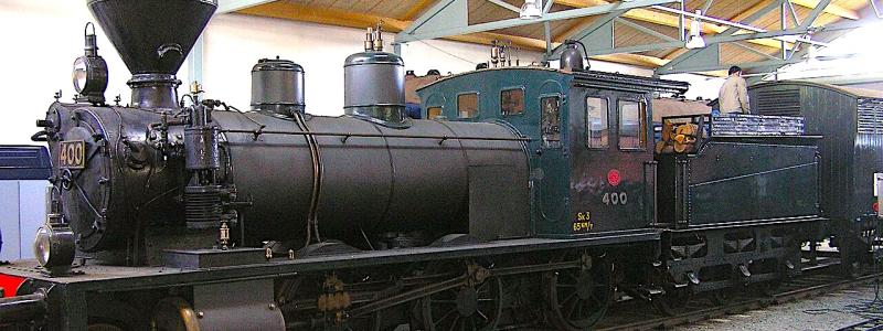 Sk3 2-6-0 lokomotiv nr 400 på Finlands Järnvägsmuseum. Tillverkat i Tammerfors 1903 Foto: kredit: Harveyqs – Eget verk: Wikipedia Common.