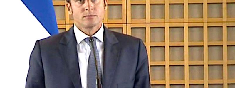 President Emmanuel Macron presenterade i sitt tal den ekologiska planeringen med vars hjälp Frankrike siktar på att minska sina utsläpp av växthusgaser med 55 procent till 2030, skydda den biologiska mångfalden och främja den cirkulära ekonomin. Foto: Franska regeringen