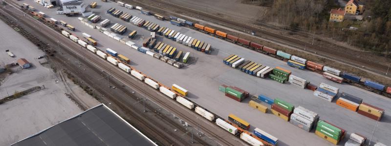 Eskilstuna Kombiterminal. Foto: Eskilstuna Logistik