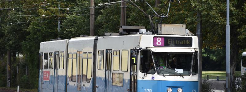 Spårvagn av modell M31. Foto: Göteborgs Spårvägar