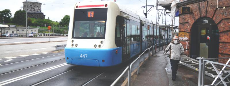 Spårvagn i linjetrafik i Göteborg. Foto: tommao / wang unsplash
