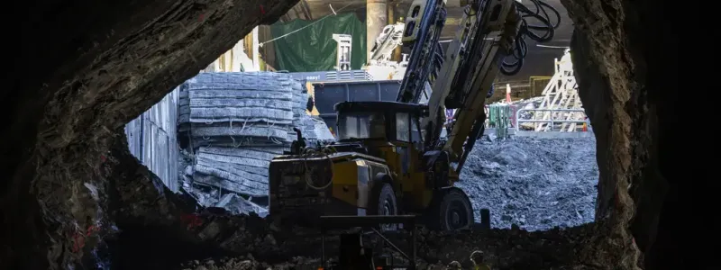 Genomslag klart i pilottunnel vid Hagakyrkan. Foto: Trafikverket