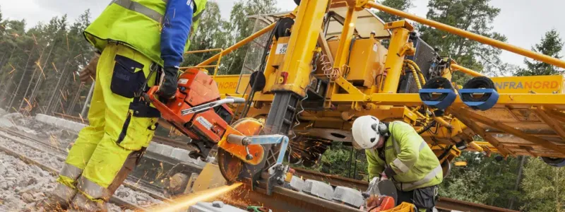 Växlar och spår byts ut. Foto: Trafikverket