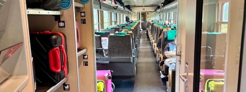 Rapporten visar att det är de grundläggande aspekterna för själva resan som är viktigast för tågresenärerna: att tåget är i tid, att det är trafiksäkert och tryggt ombord. Foto: Stina Wickenberg