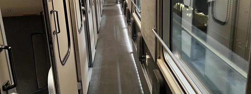 Liggvagnens korridor. Foto: SJ