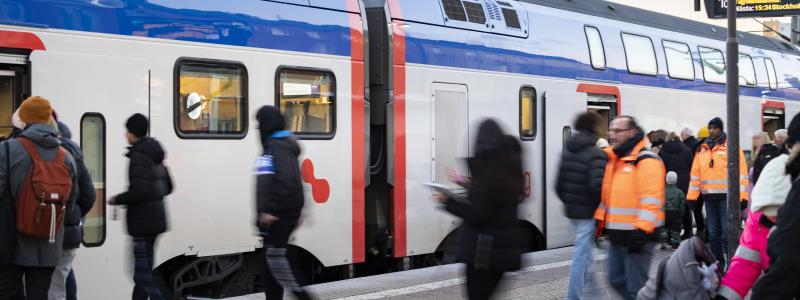 Mälartåg vid Eskilstuna Centralstation. Foto Niklas Björling Mälardalstrafik